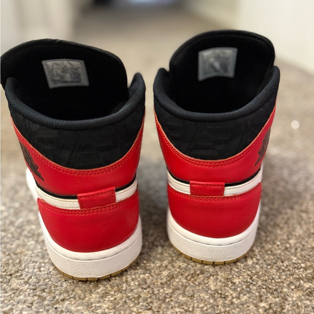 Nike Red and Black Sneakers with White Swoosh - Picture 4 of 6